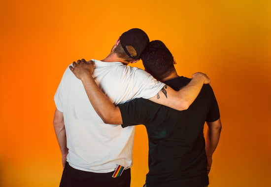 Men hugging
