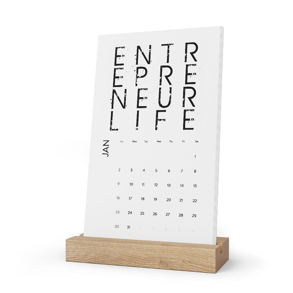 Entrepreneur Life Vertical Desk Calendar - Entrepreneur Life