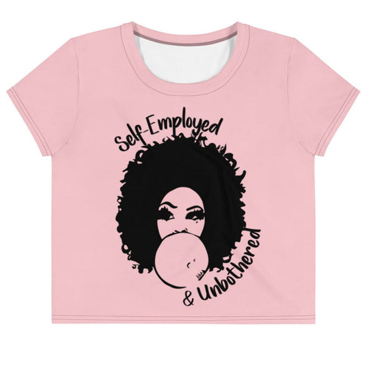 Self-Employed & Unbothered Women's Crop Tee - Entrepreneur Life