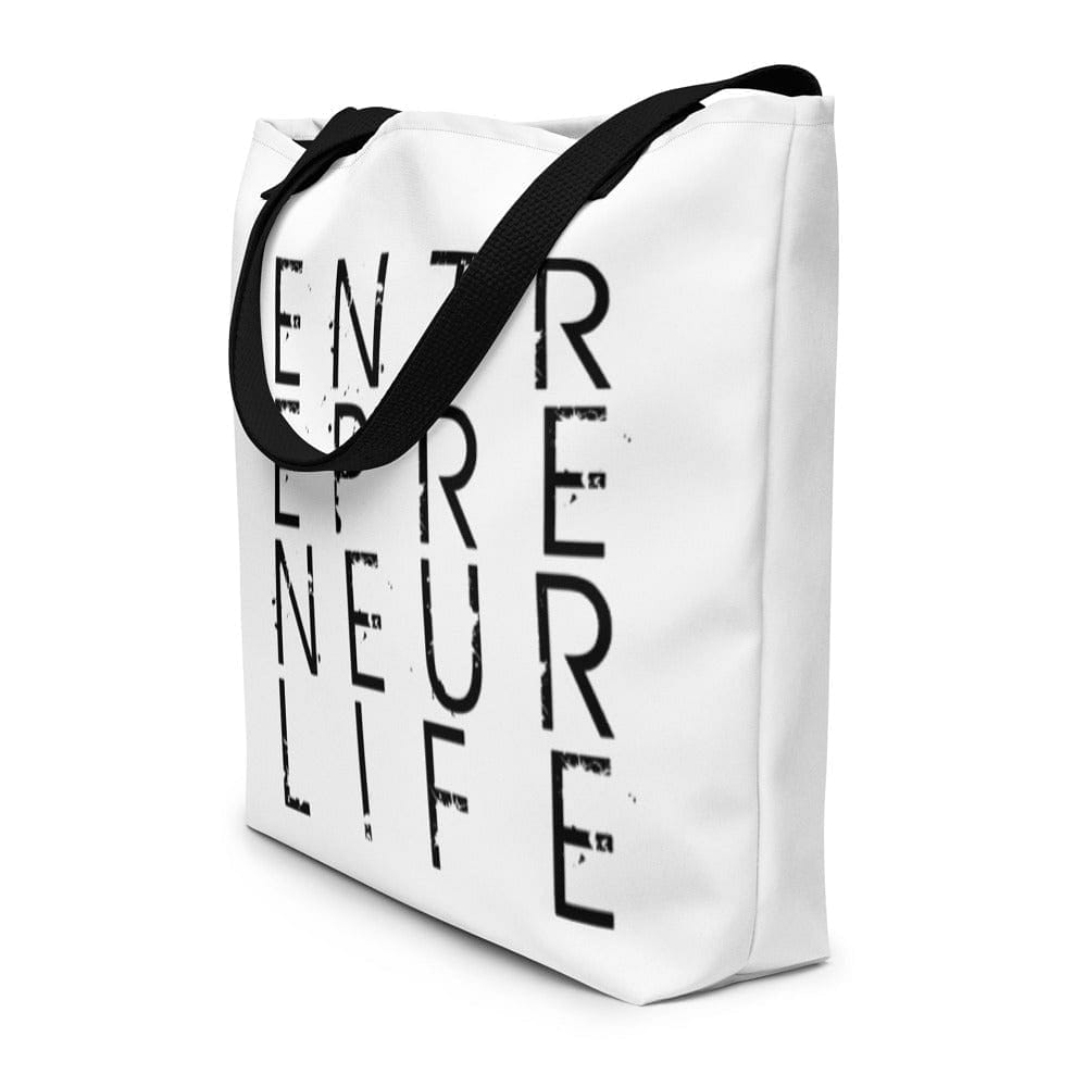 Entrepreneur Life Logo All-Over Print Large Tote Bag - Entrepreneur Life