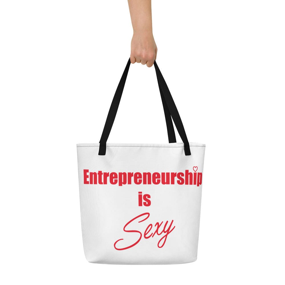 Entrepreneurship is Sexy All-Over Print Large Tote Bag - Entrepreneur Life