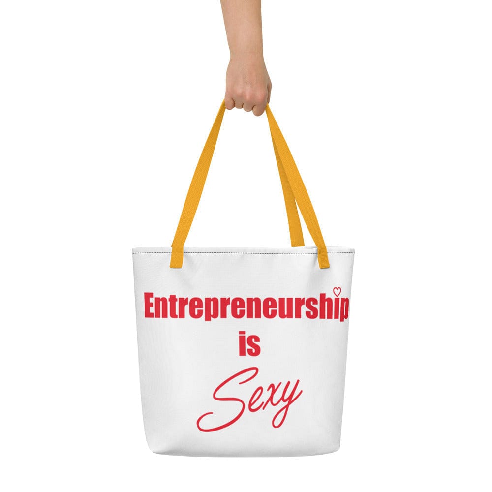 Entrepreneurship is Sexy All-Over Print Large Tote Bag - Entrepreneur Life