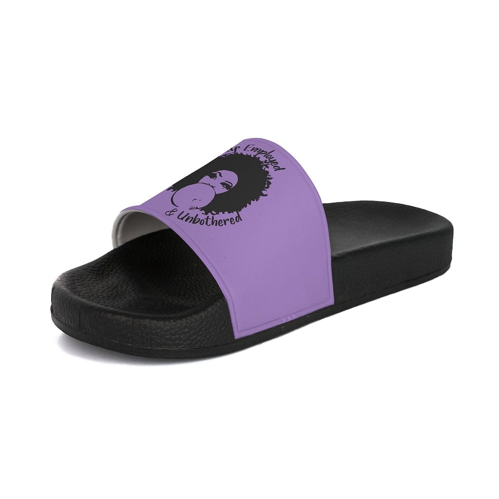 Self-Employed &  Unbothered Women's Slide Sandals - Purple - Entrepreneur Life