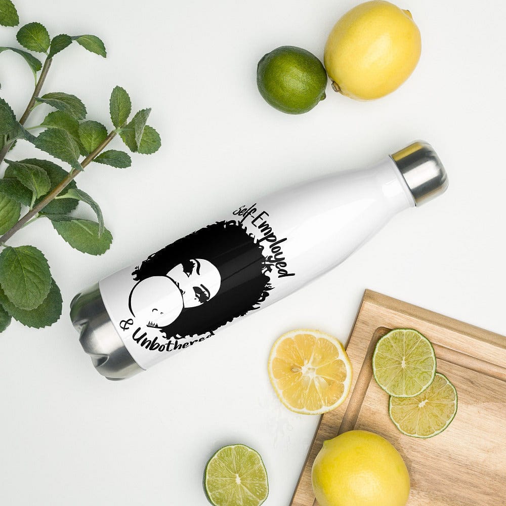 Self-Employed & Unbothered Stainless Steel Water Bottle - Entrepreneur Life
