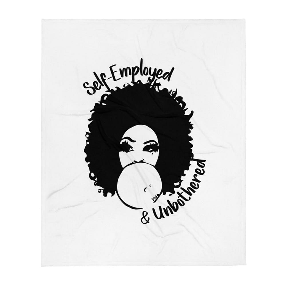 Self-Employed & Unbothered Throw Blanket - Entrepreneur Life