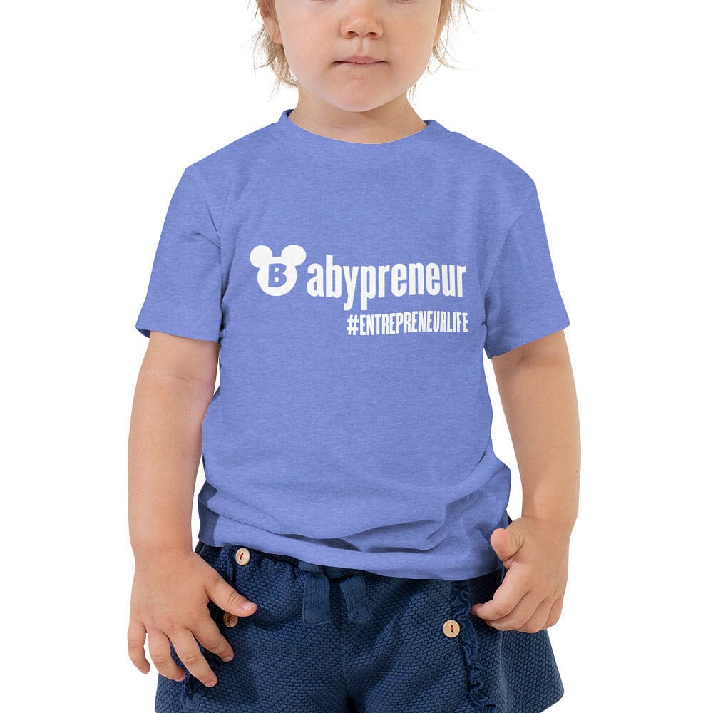 Babypreneur Toddler Short Sleeve Tee - White Print - Entrepreneur Life