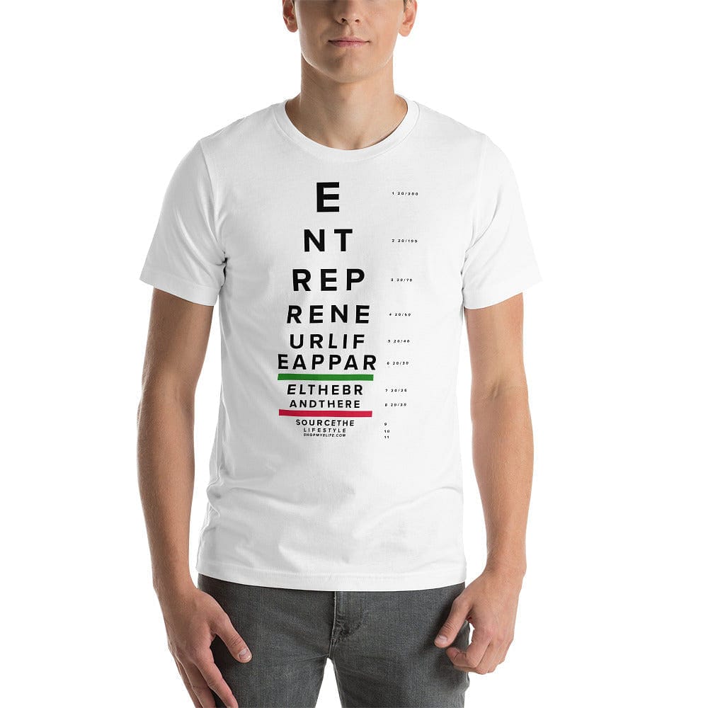 Elife Eye Chart Short-Sleeve Unisex T-Shirt - Entrepreneur Life