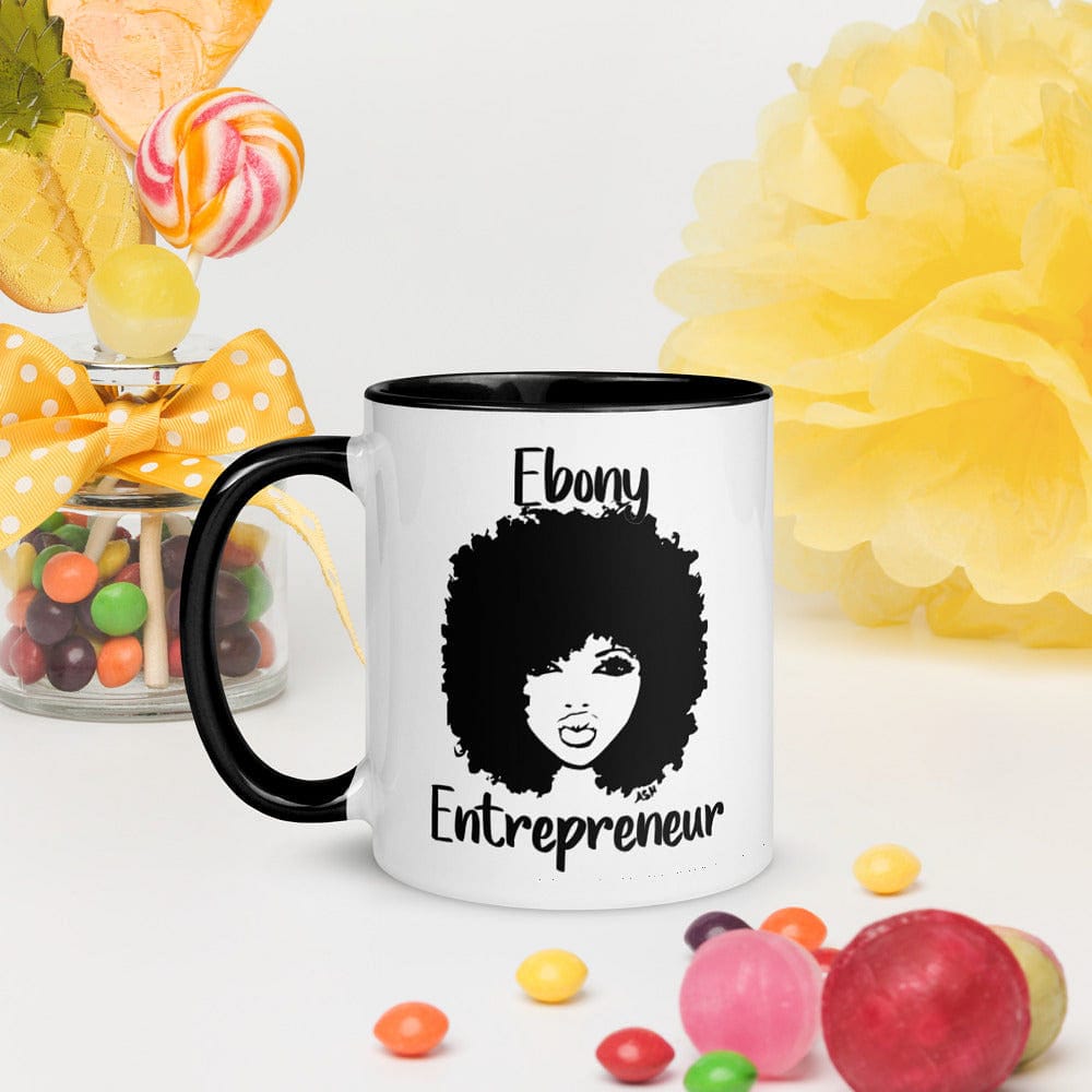 Ebony Entrepreneur Mug with Color Inside - Entrepreneur Life