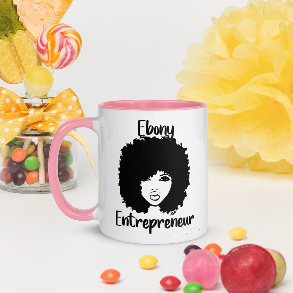 Ebony Entrepreneur Mug with Color Inside - Entrepreneur Life